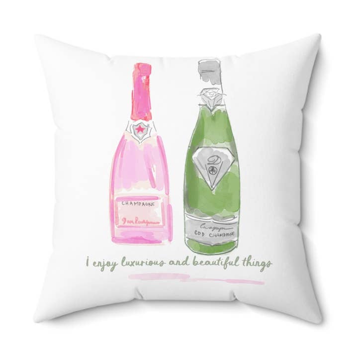 EU GOSTO DE COISAS LUXUOSAS - Almofada por atacado de Rebecca Illustrated