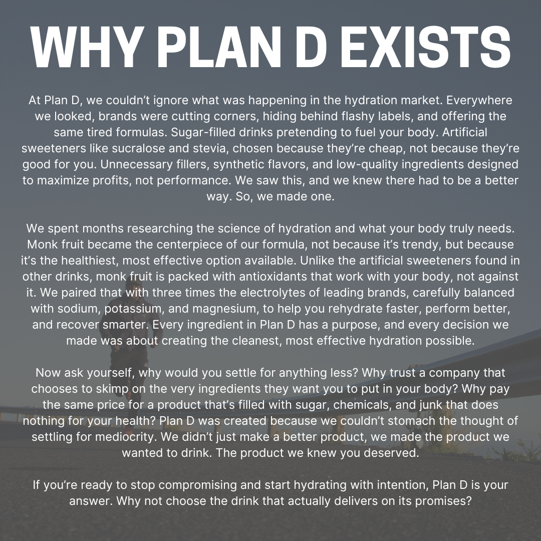 Plan D Hydration Drink – wholesale Sports/energy drink – 3 Pack Sample Pack4