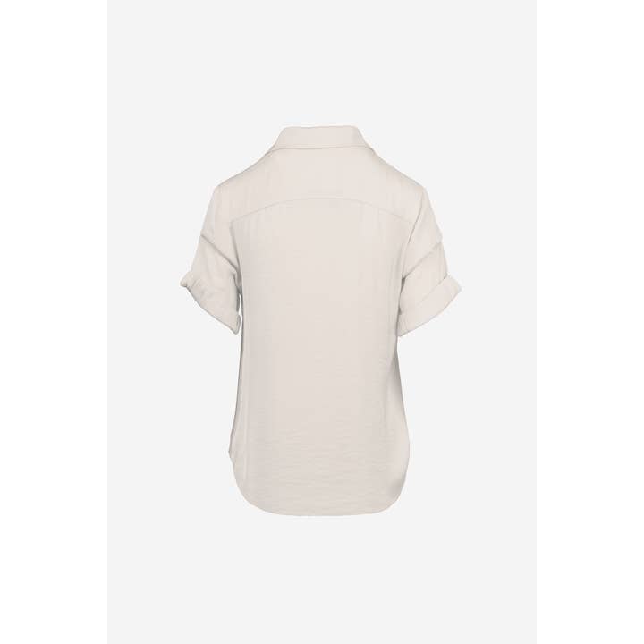 Naked Zebra - Wholesale Blouse - Women's - Pinned Short Sleeve Relaxed Blouse17