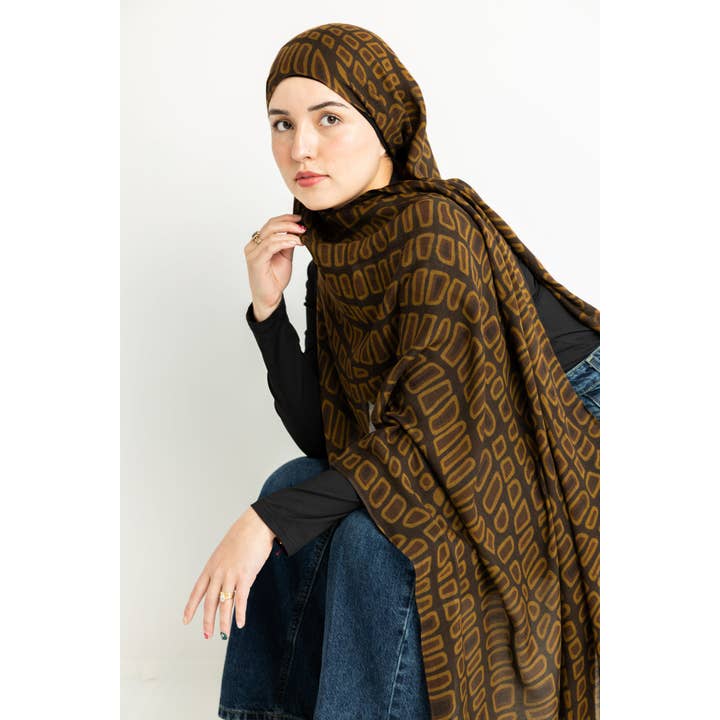Bella Hijabs - Wholesale Hijab – Women’s - Modal Hijab - Earthy Crocodile4