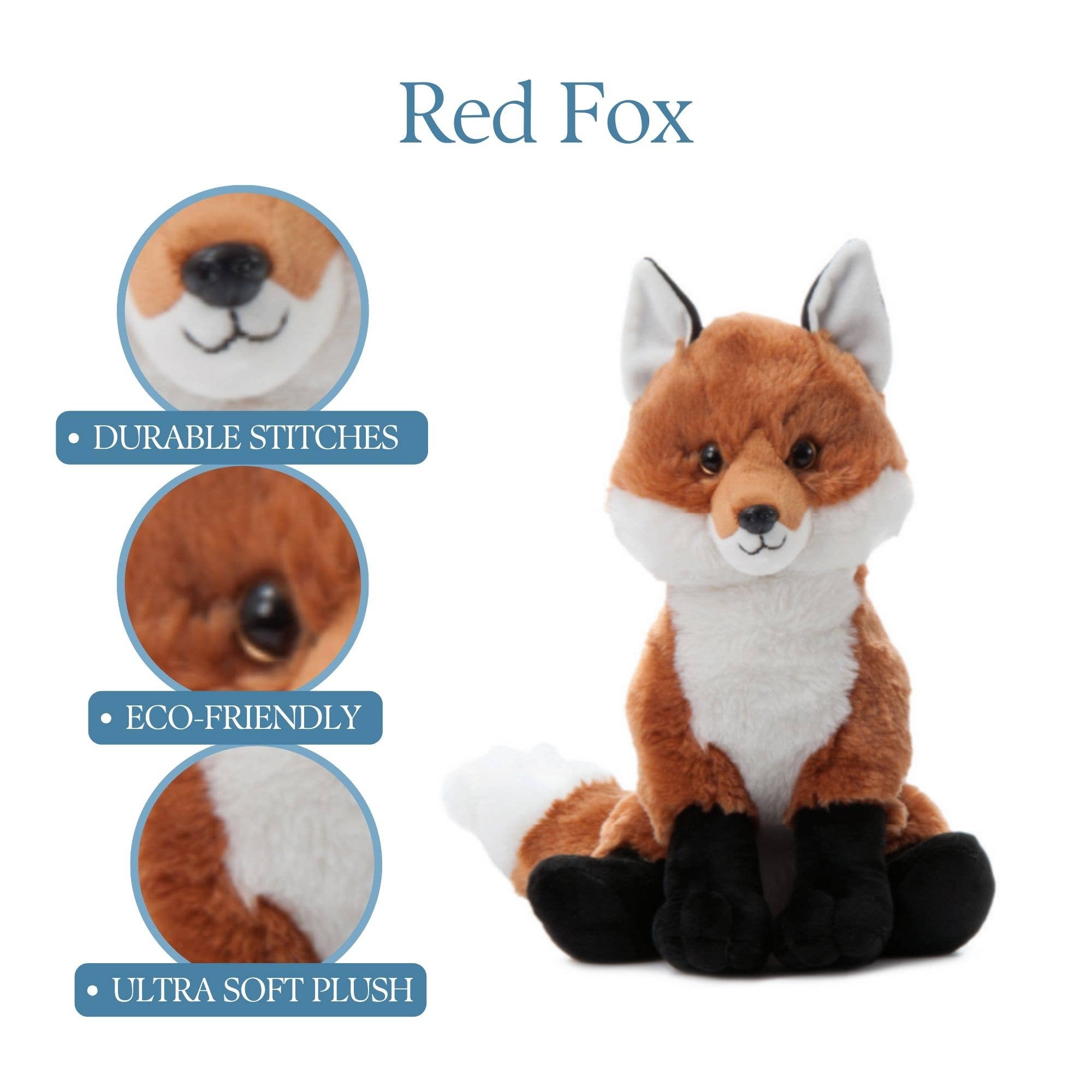 The Petting Zoo - Wholesale Stuffed/Plush Toy - Kids & Baby - 12" (27cm) Wild Onez Red Fox Plush Stuffed Animal1
