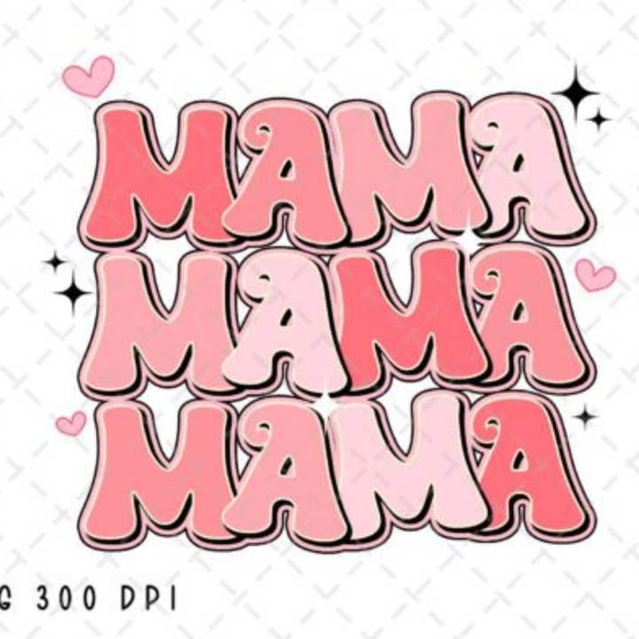 Mama Pink Valentine's Day Mom Vday - DTF Transfer for wholesale by BSC Designs