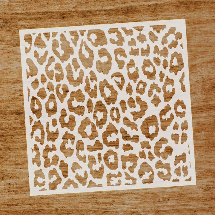 Leopard Stencil for wholesale by Evyre Scrapbooking