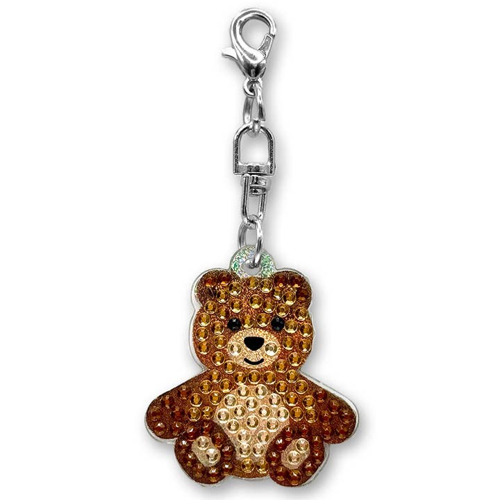 Teddy Bear Rhinestone Bag Charm for wholesale by StickerBeans