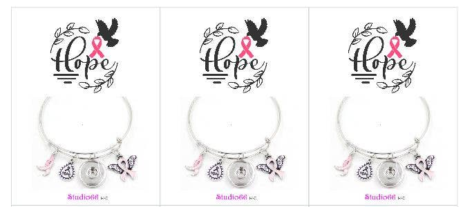 Say It in A Snap Jewelry - Wholesale Charm/Dangle Bracelet - Say It In A Snap - Hope Charm Bracelets w/Card0