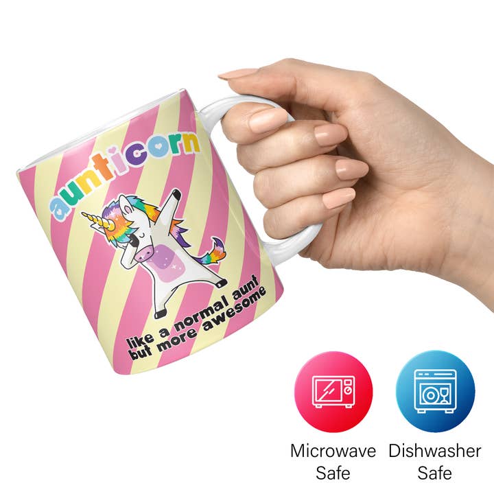 Mug Monster - Venta al por mayor Taza - Taza divertida y novedosa de Aunticorn, idea de regalo de cumpleaños para tía