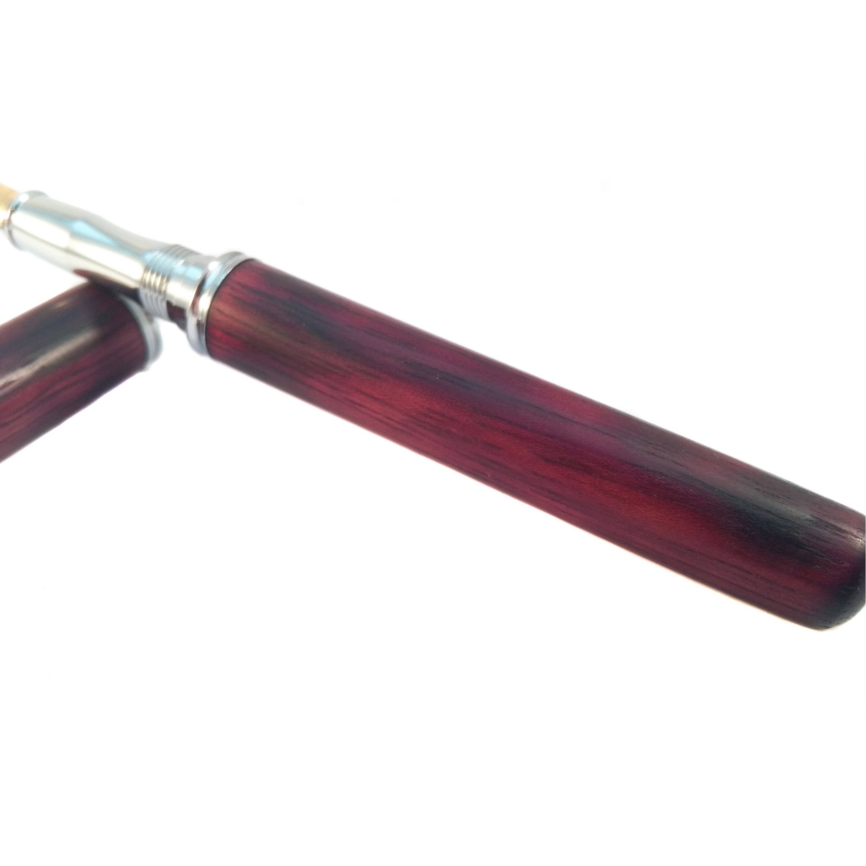 Bog and Brass – Caneta por atacado – Caneta-tinteiro de madeira Purpleheart2