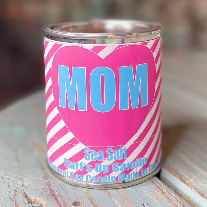 Sea Salt Pink Heart Paint Can Candle - Mother's Day Collection for wholesale by Surfs Up Candle