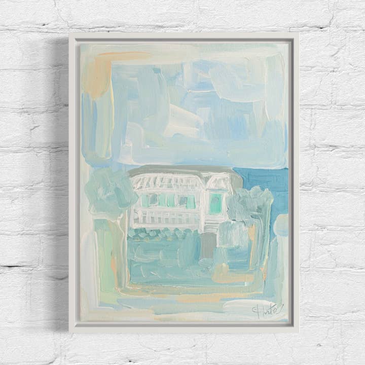 Carol Hunter Art - Wholesale Art Print - SURF SHACK- MINT DIVINE0