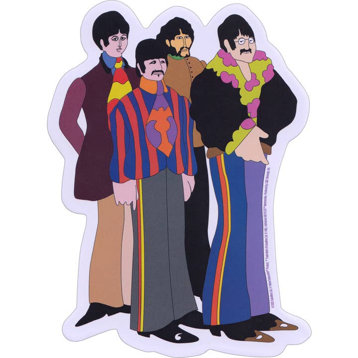 Sticker - The Beatles - Yellow Submarine Cartoon Group Shot for wholesale by Square Deal Recordings & Supplies