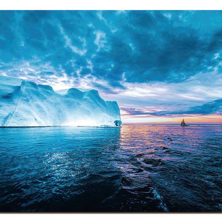 Oppidan Home Awe Inspiring Glaciar al atardecer para venta al por mayor de Amazing Rugs
