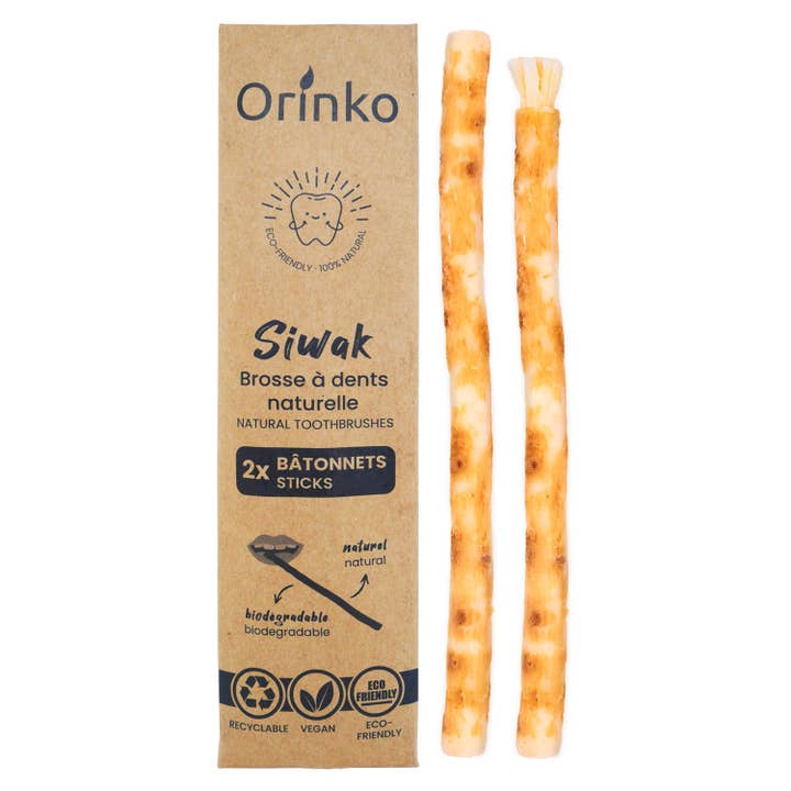 Siwak Sticks (Miswak) x2 - 100% Natural Toothbrush for wholesale by Orinko