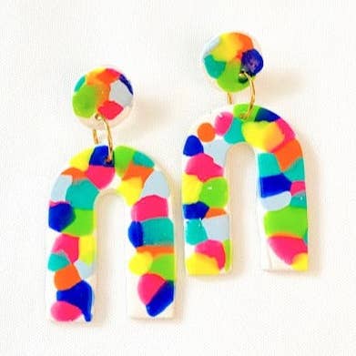 Rainbow Confetti Dangles for wholesale by Hidden Truth Jewelry