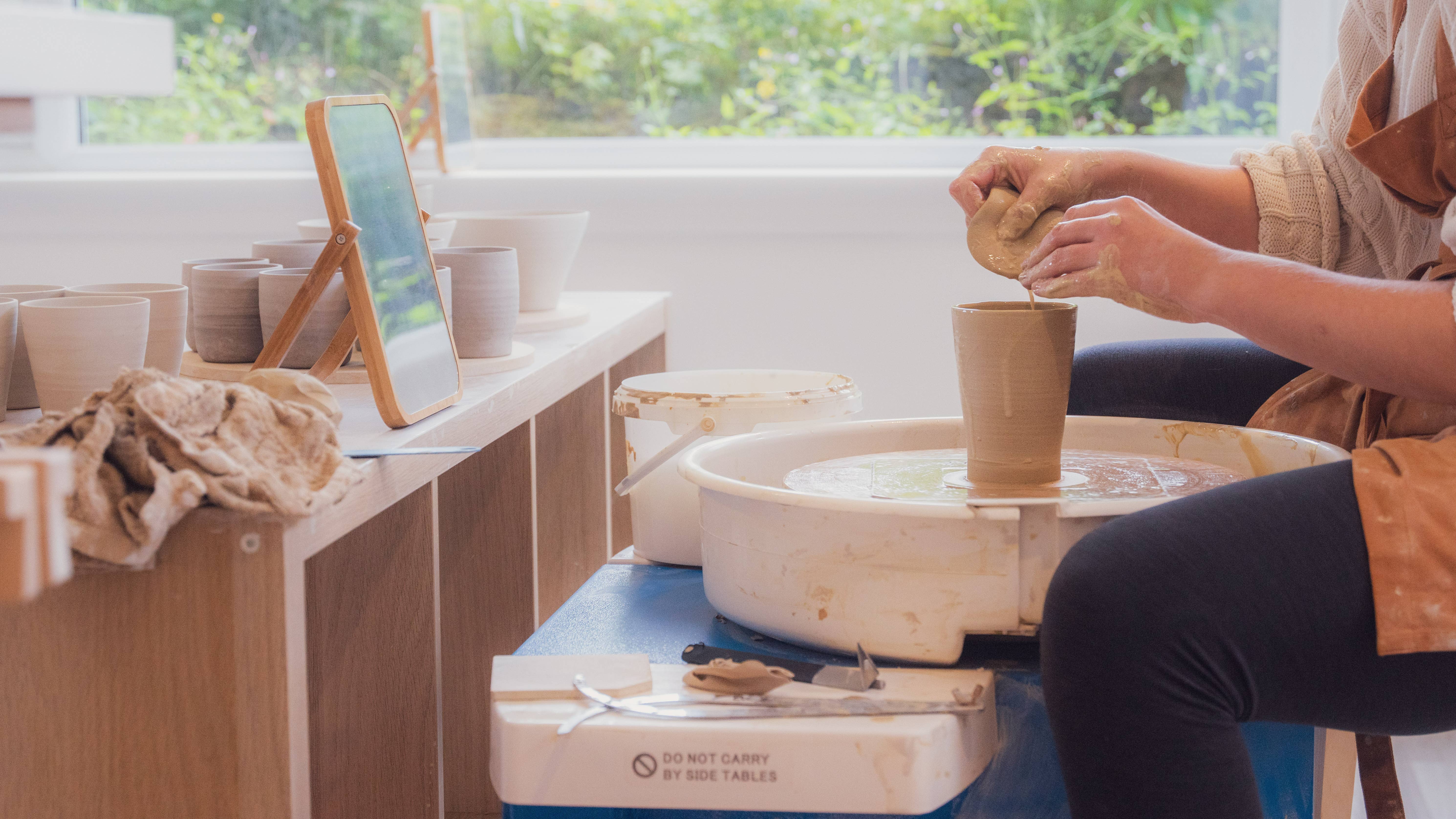 Fernweh Pottery - Wholesale Insulated Mug/Tumbler - Handmade Ceramic Espresso Travel Keep Cup - Pink4