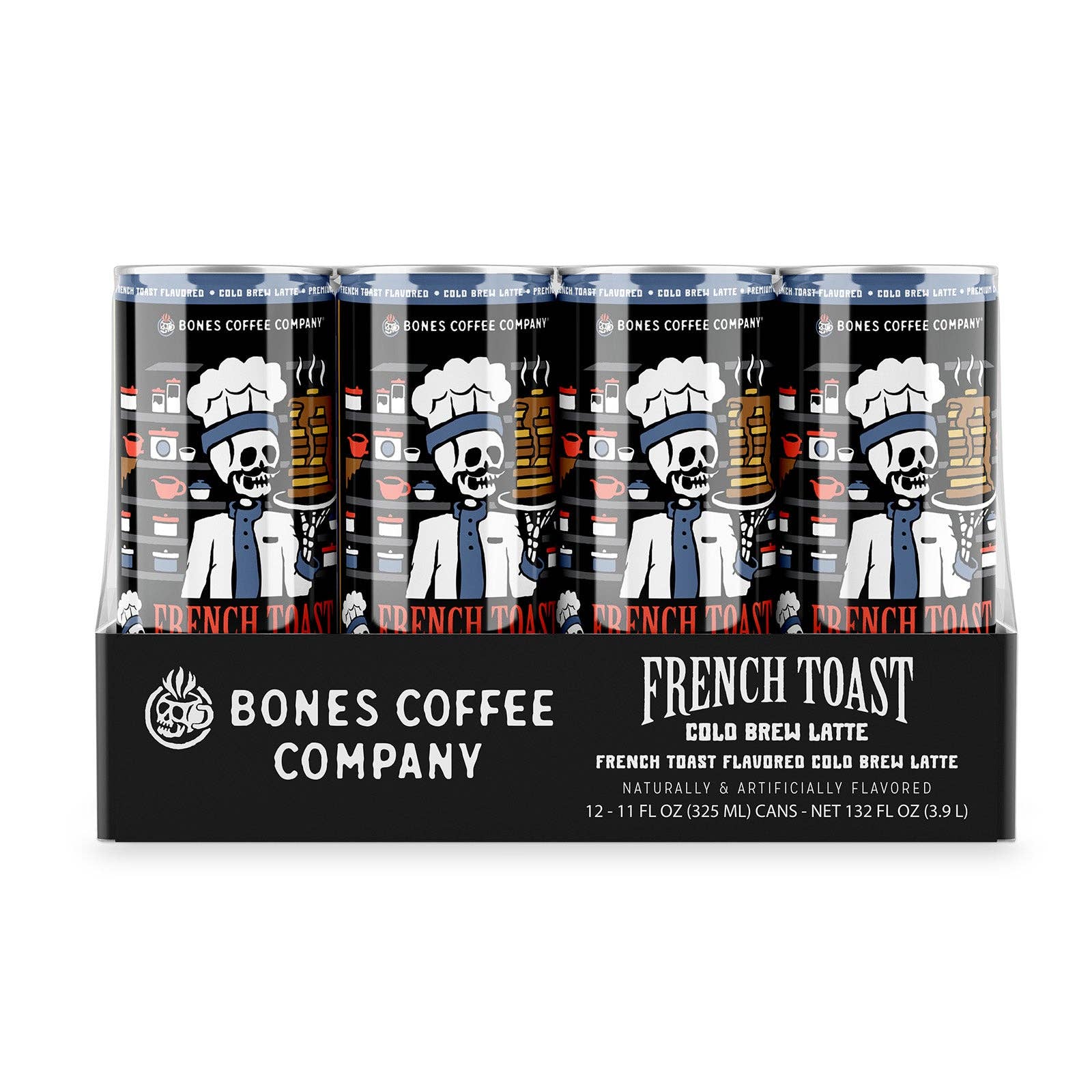Bones Coffee Company - Venta al por mayor Café helado/infusiones frías - French Toast Cold Brew Latte | Paquete de 12 | Café helado enlatado4
