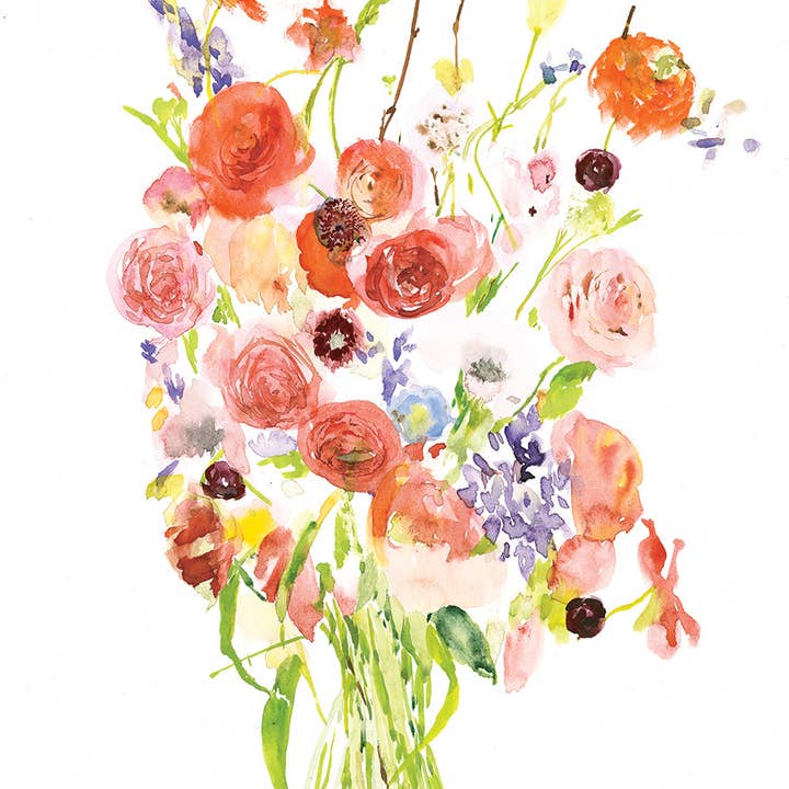 Ping He Art - Wholesale Gift Tag - Gift tag - Happy Bouquet - GT - 0295