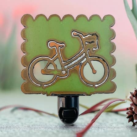 Bike Nightlight recycle KOA friendly décor lake house lodge for wholesale by Iron Jewel