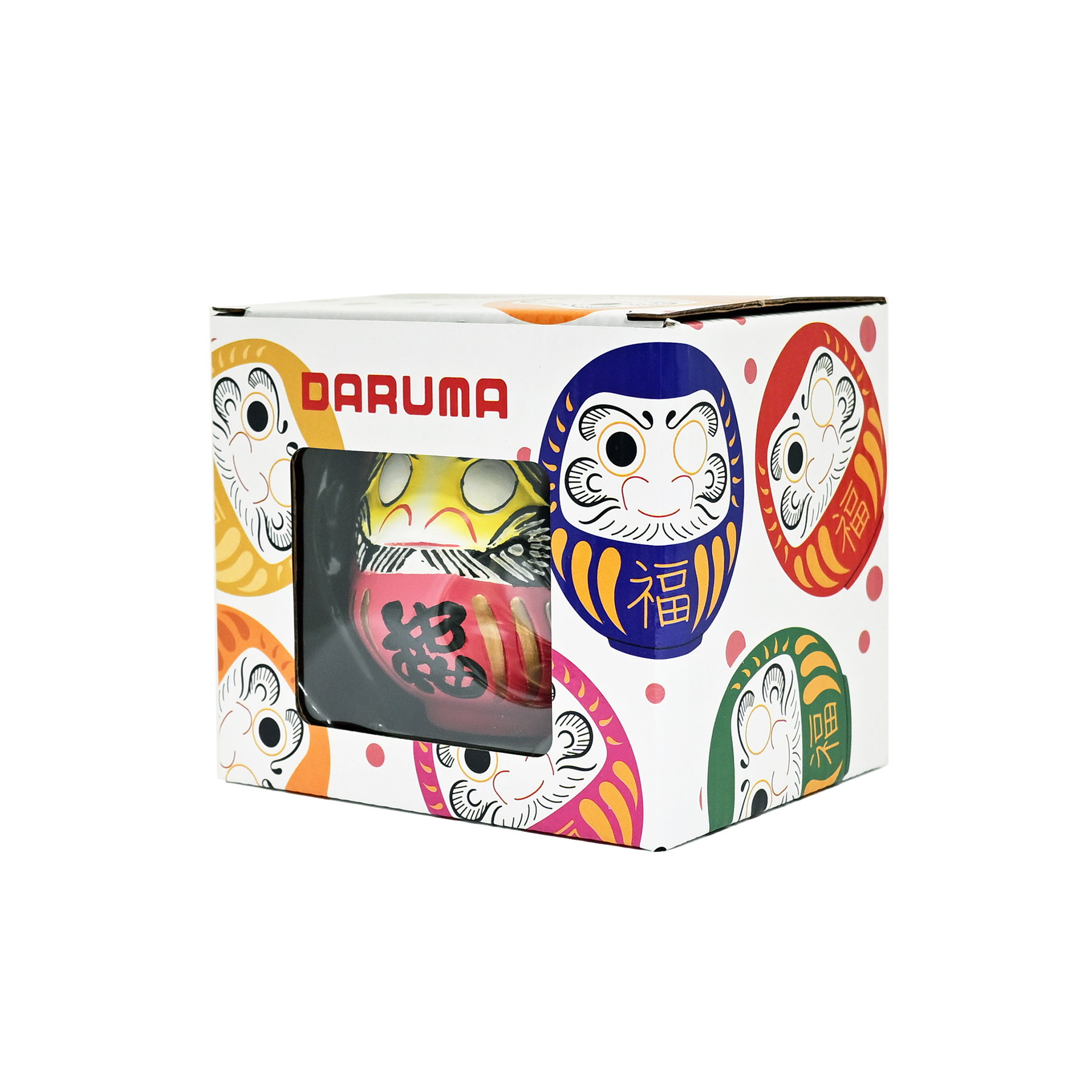 Urban Tokyo – wholesale Decorative figurine – 3.5 Inch Lucky Daruma Pink Romance Unpainted Eyes (1/36)2