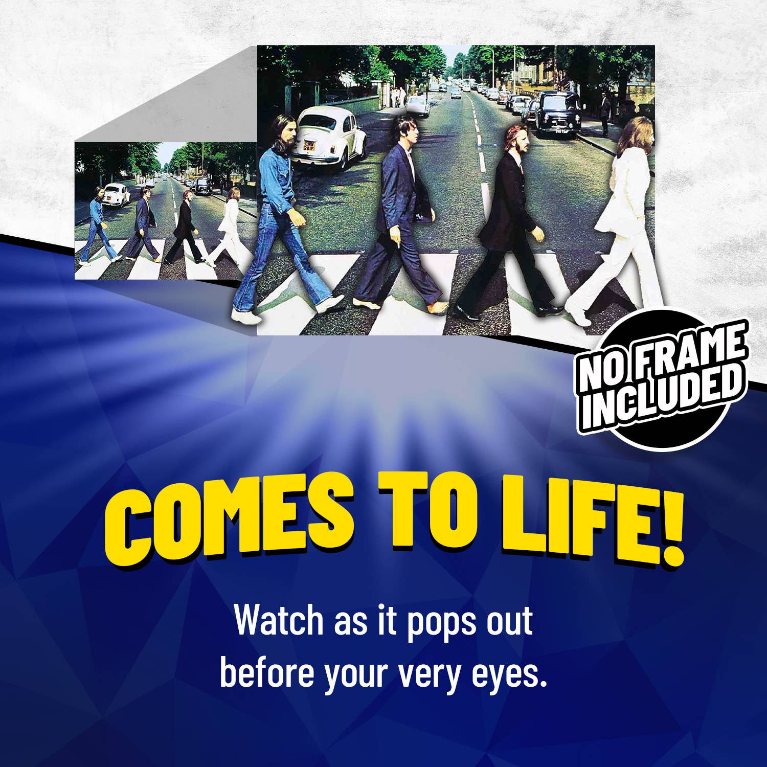 Lentics - Vente Poster - Affiches lenticulaires 3D des Beatles Abbey Road1