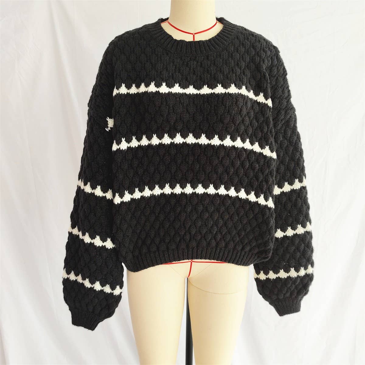Hope & Sunshine - Wholesale Knit Sweater - Women's - Knit Striped Sweater10