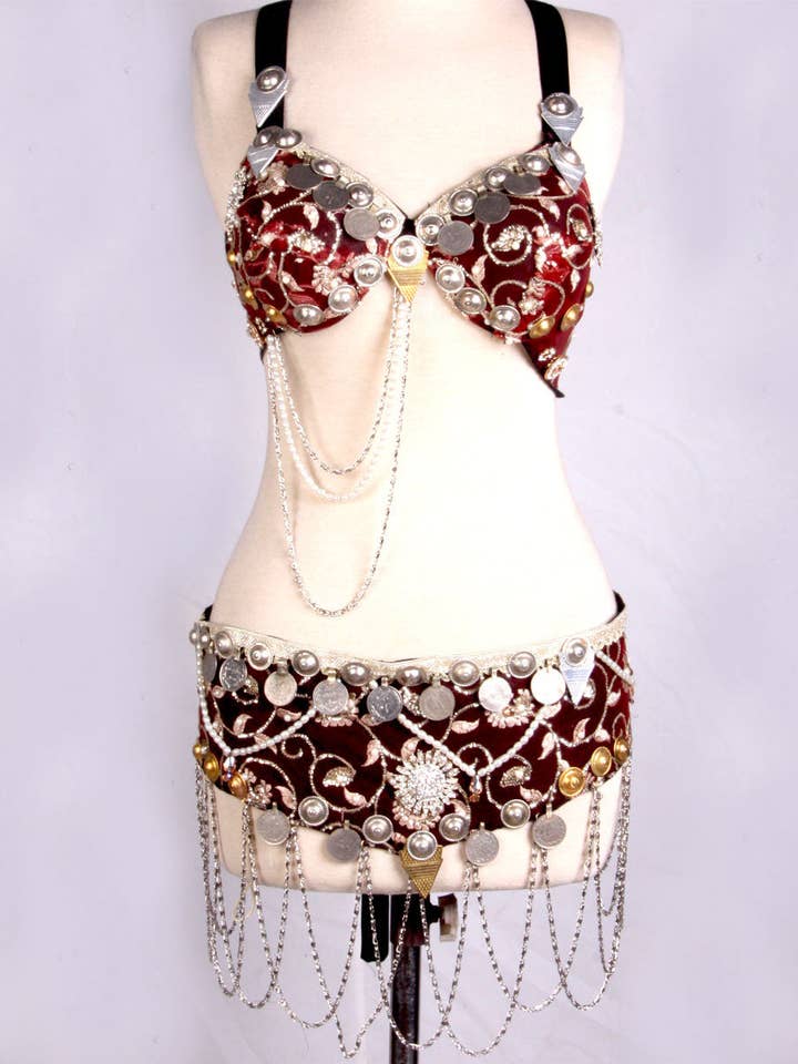 Conjunto de cinto de sutiã Talhakimt por atacado de Senoritas Tribal Designs