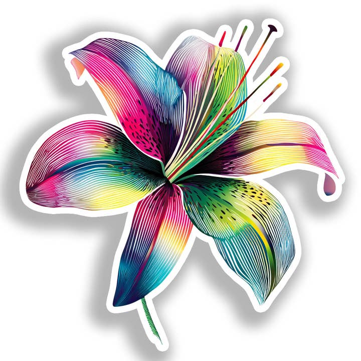 Lily Flower Decal Sticker # A019382 for wholesale by Yoonek Graphics