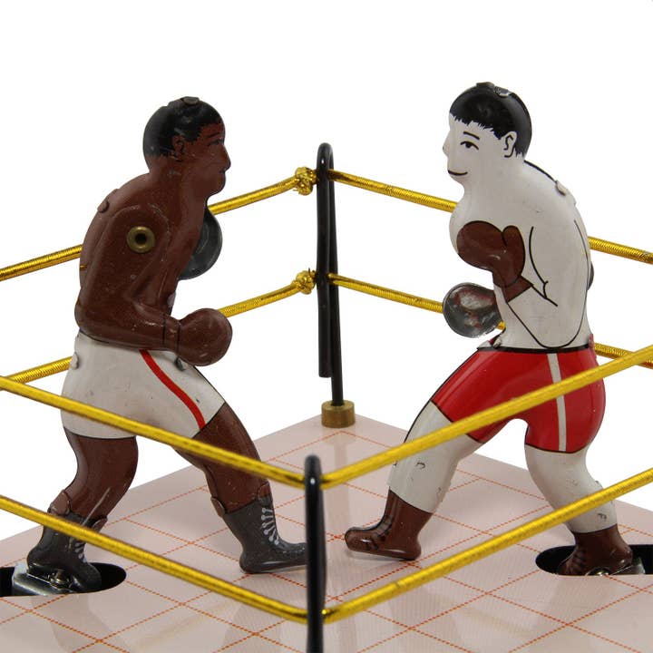 Tribal Trade GmbH - Wholesale Classic Toy - Kids - Boxer tin toy in a tin boxing ring