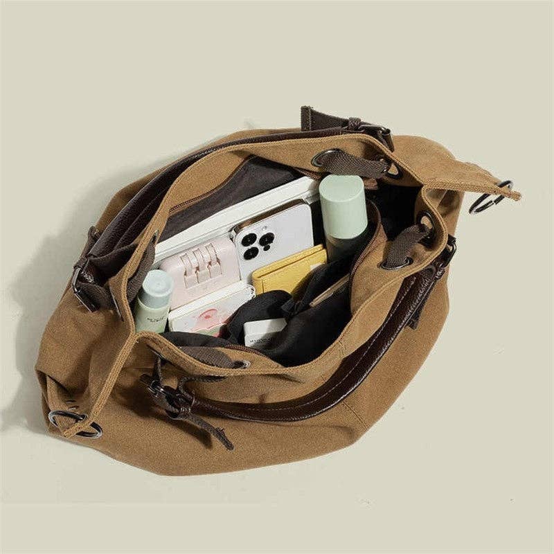 Brown Large Capacity Shoulder Tote Bag For Travel for wholesale on Faire3