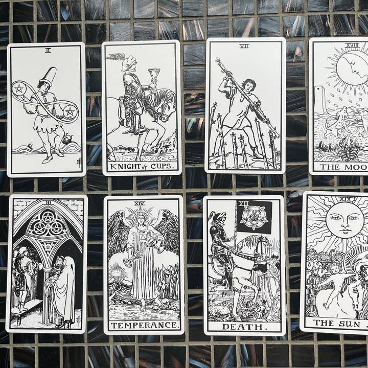 Vieux Monde – wholesale Tarot-kort – Pixie's line art tarot med 100-sidig guide | linnestruktur2