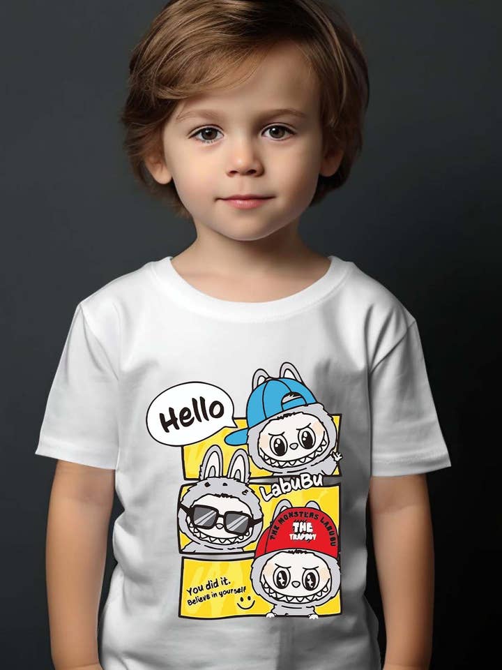 IALD - Wholesale Screen Printed T-Shirt - Kids - Bubu Squad - Boy's T-shirt2