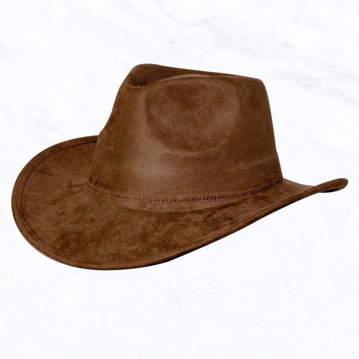 Suzie Q USA - Wholesale Fedora - Women's - Suede Regular Cowboy Fedora Hat