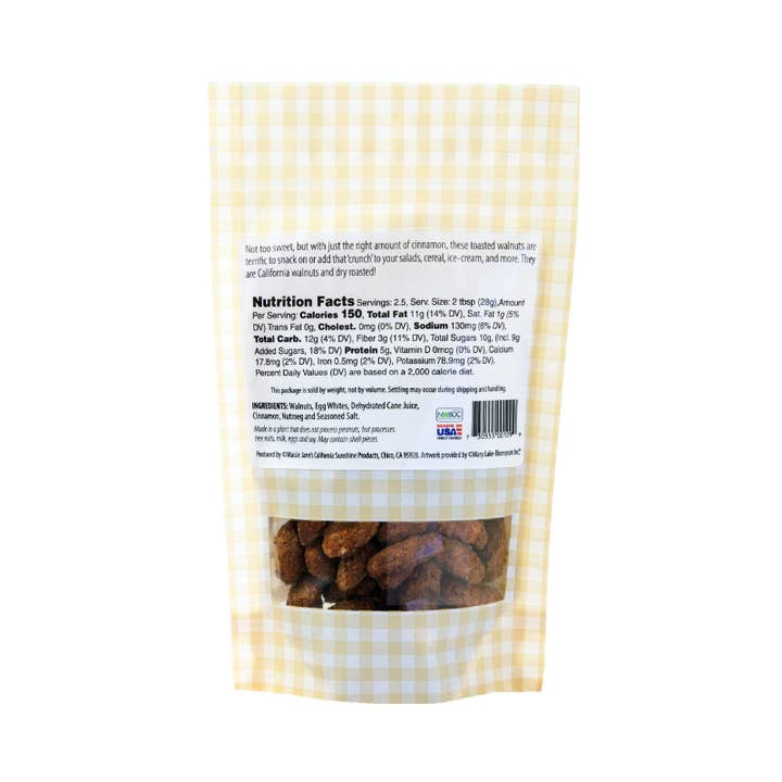 Maisie Jane’s - Wholesale Nuts - Nuts about Nuts - Cinnamon Glazed  Walnuts 2.5 oz.1