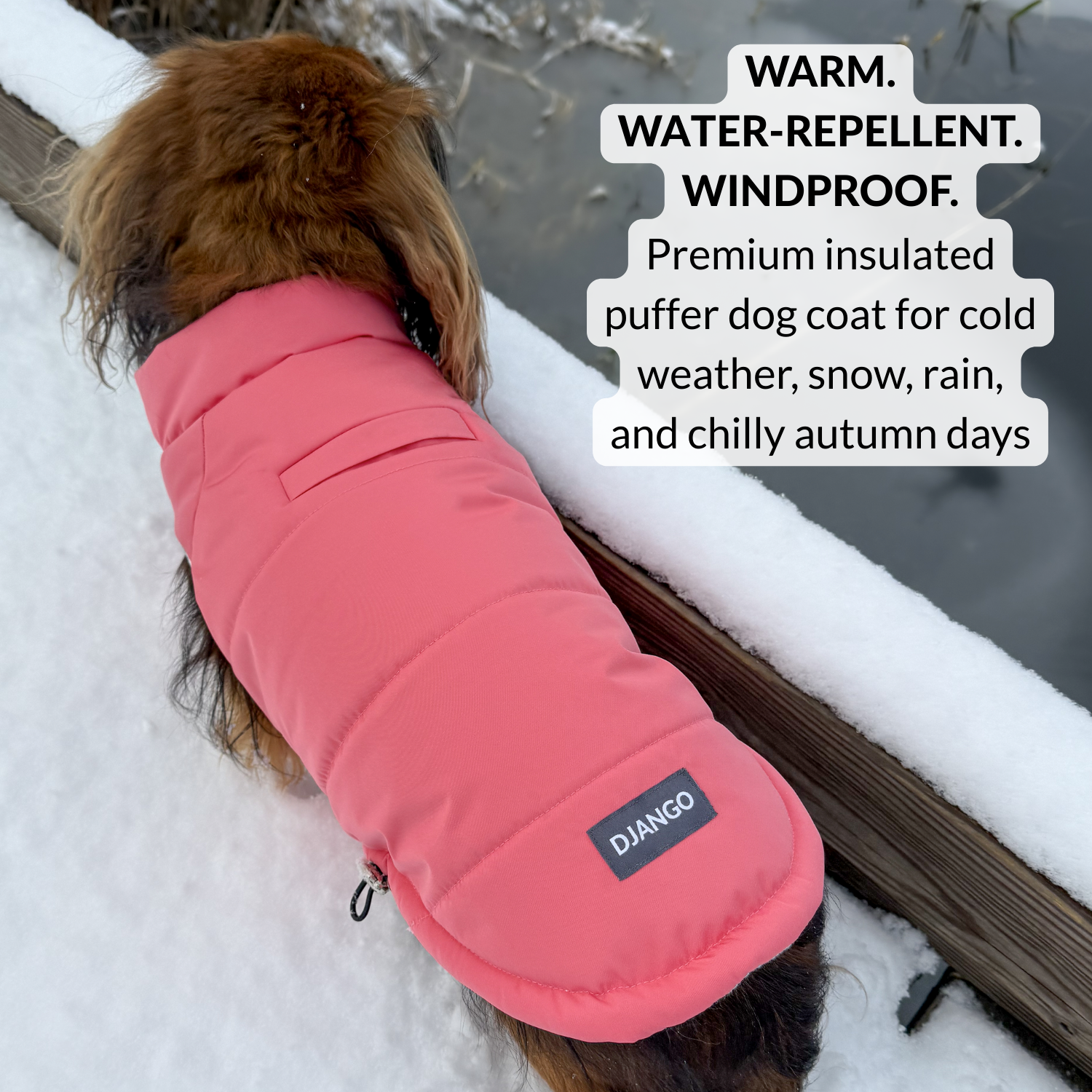 DJANGO - Wholesale Pet Coat - Dog - Snowline™ Puffer Dog Coat - Rose Petal Pink1