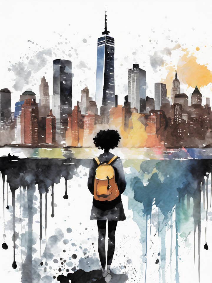 BG Travelers Seneca Village Fine Art Greeting Card for wholesale by Blacartistry