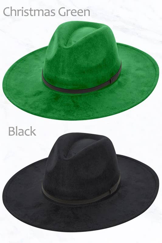 Suzie Q USA - Wholesale Fedora - Women's - Suede Large Eaves Peach Top Fedora, Leather Belt10