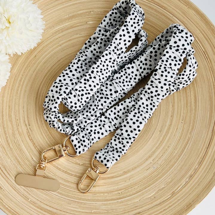 Crossbody Phone Lanyard | Black and White Dalmation Villains for wholesale by Tiny Gift Society