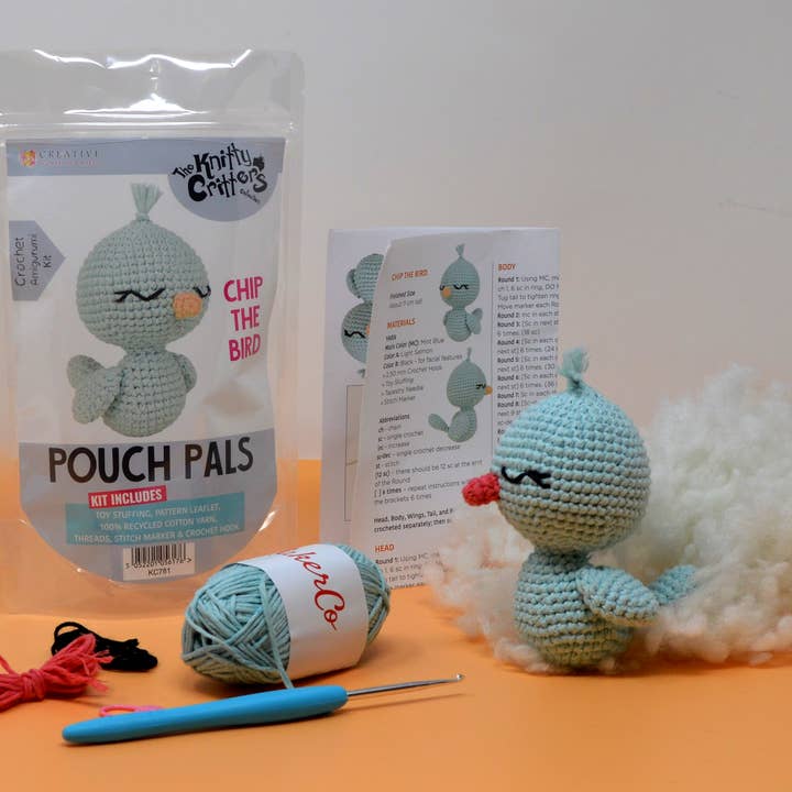 Knitty Critters Pouch Pals Crochet Kit - Apple Knitty Critters Pouch Pals Crochet Kit - Apple