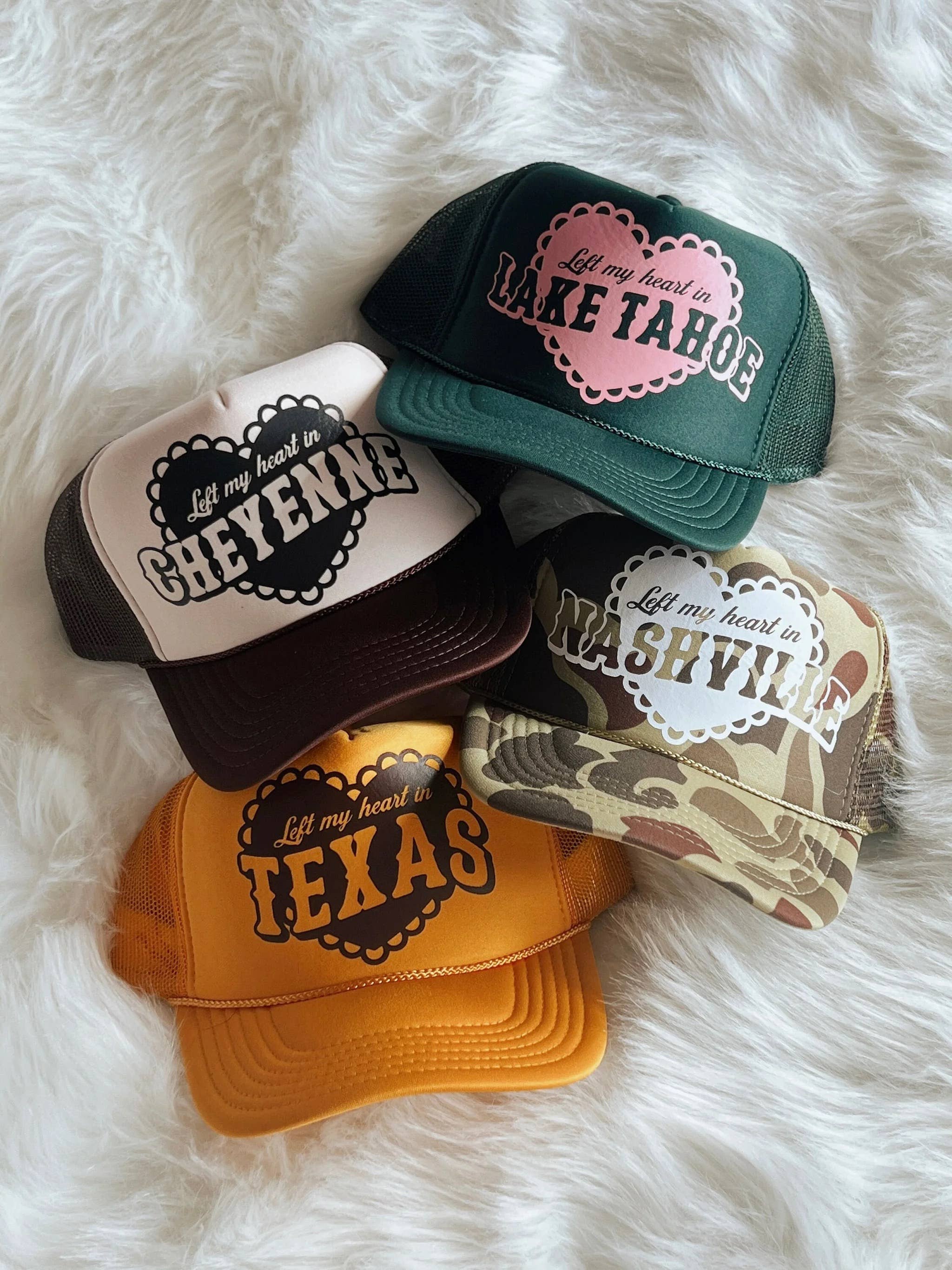 Wilder Made - Wholesale Trucker hat – Women’s - Left My Heart In Custom Trucker Hat