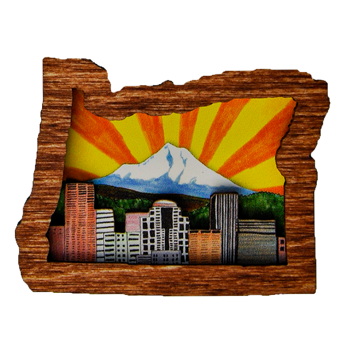 20 Leagues - Wholesale Ornament - Oregon PDX Skyline Ornament or Magnet1
