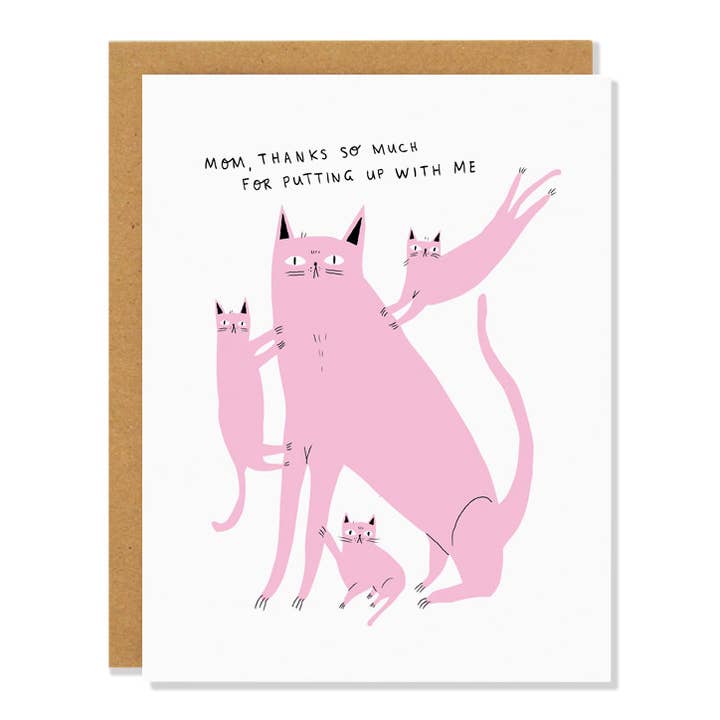Badger & Burke – wholesale Mother’s Day card – Patient Cat - Mother's Day Card