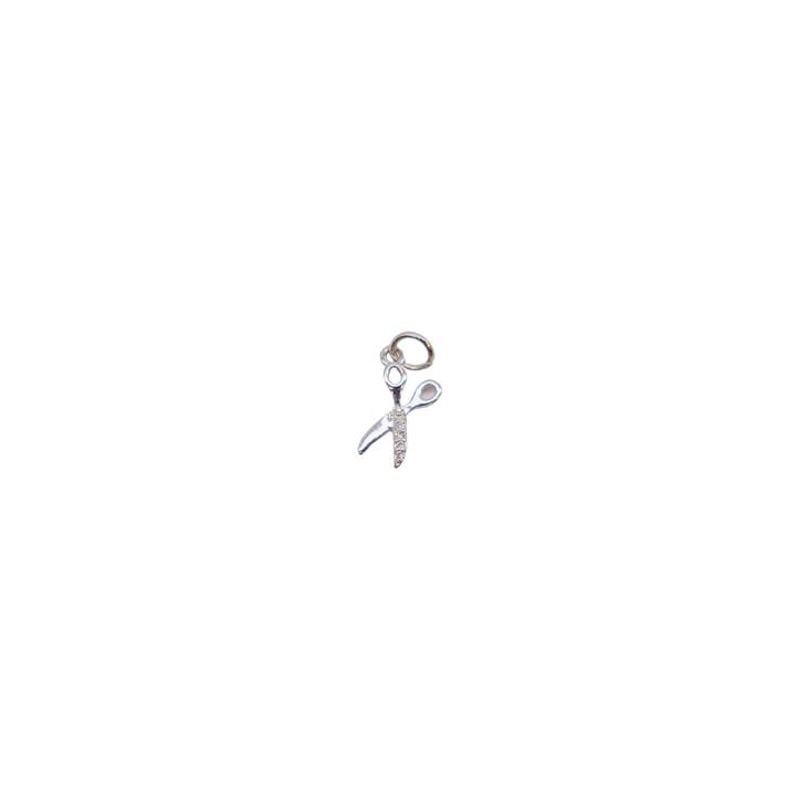 *  Silver 'Cut it' Scissors Charm for wholesale by The Charm Bar Company