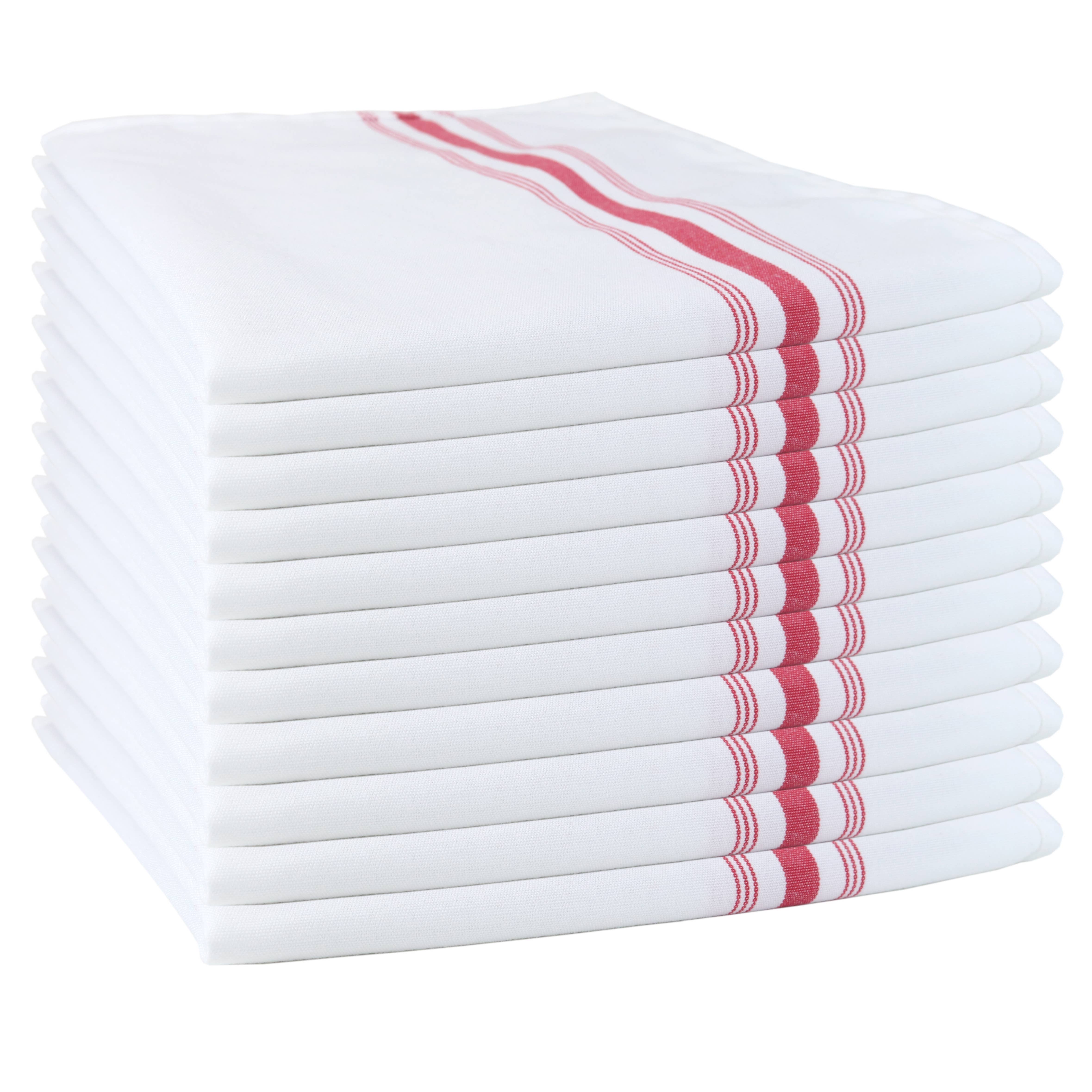 Arkwright Home - Wholesale Dinner & Cloth Napkin - Striped Bistro Napkins (12pk) - Spun Polyester, Colors,18x2218