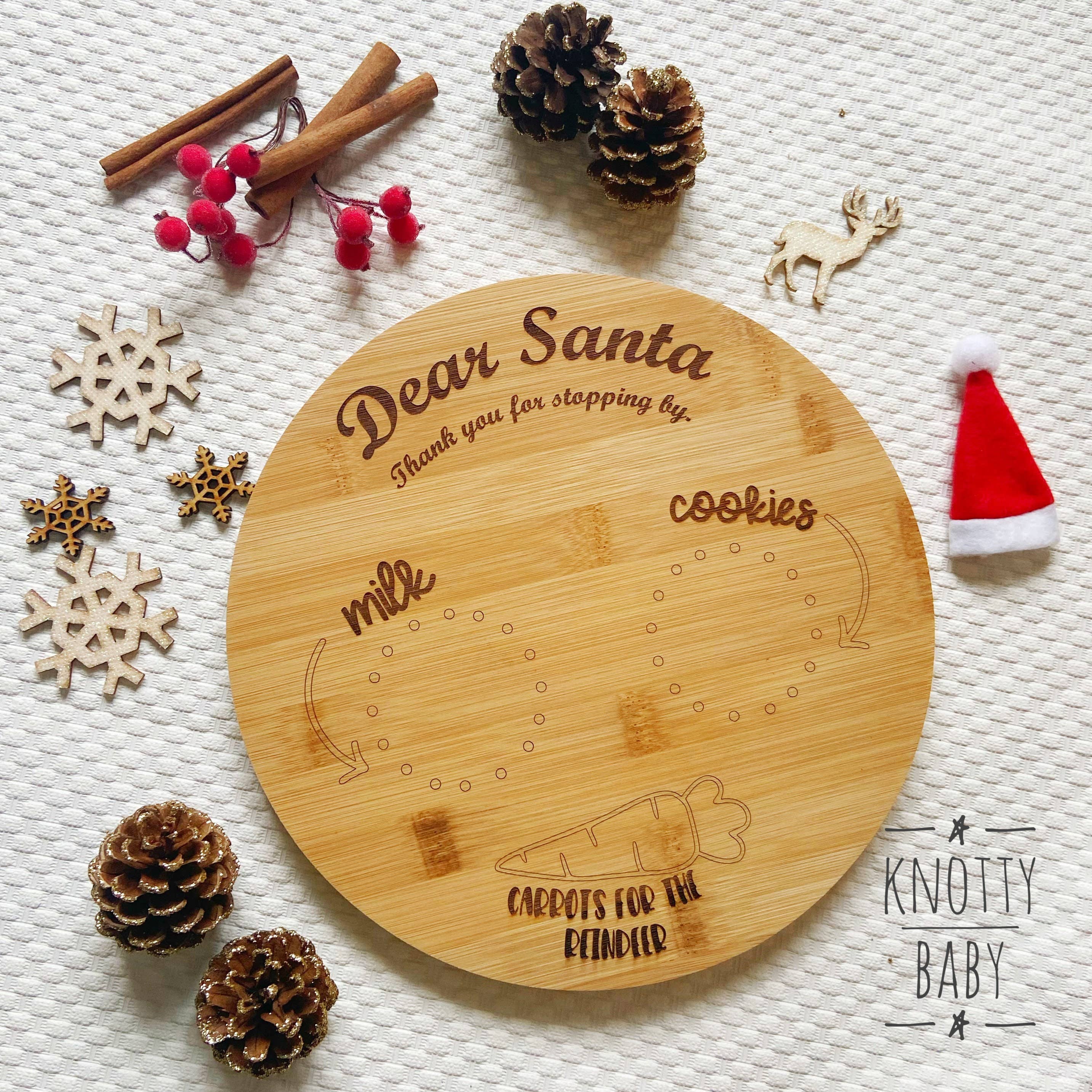 Knotty_baby - Wholesale Christmas Decoration - Christmas Eve Santa Plate, Treat Board for Father Christmas,