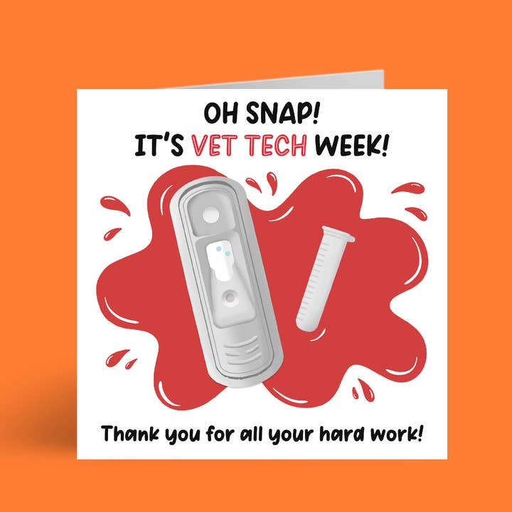 Coffee and a Catfish – wholesale Everyday greeting card – Oh Snap' Vet Tech Week Card2