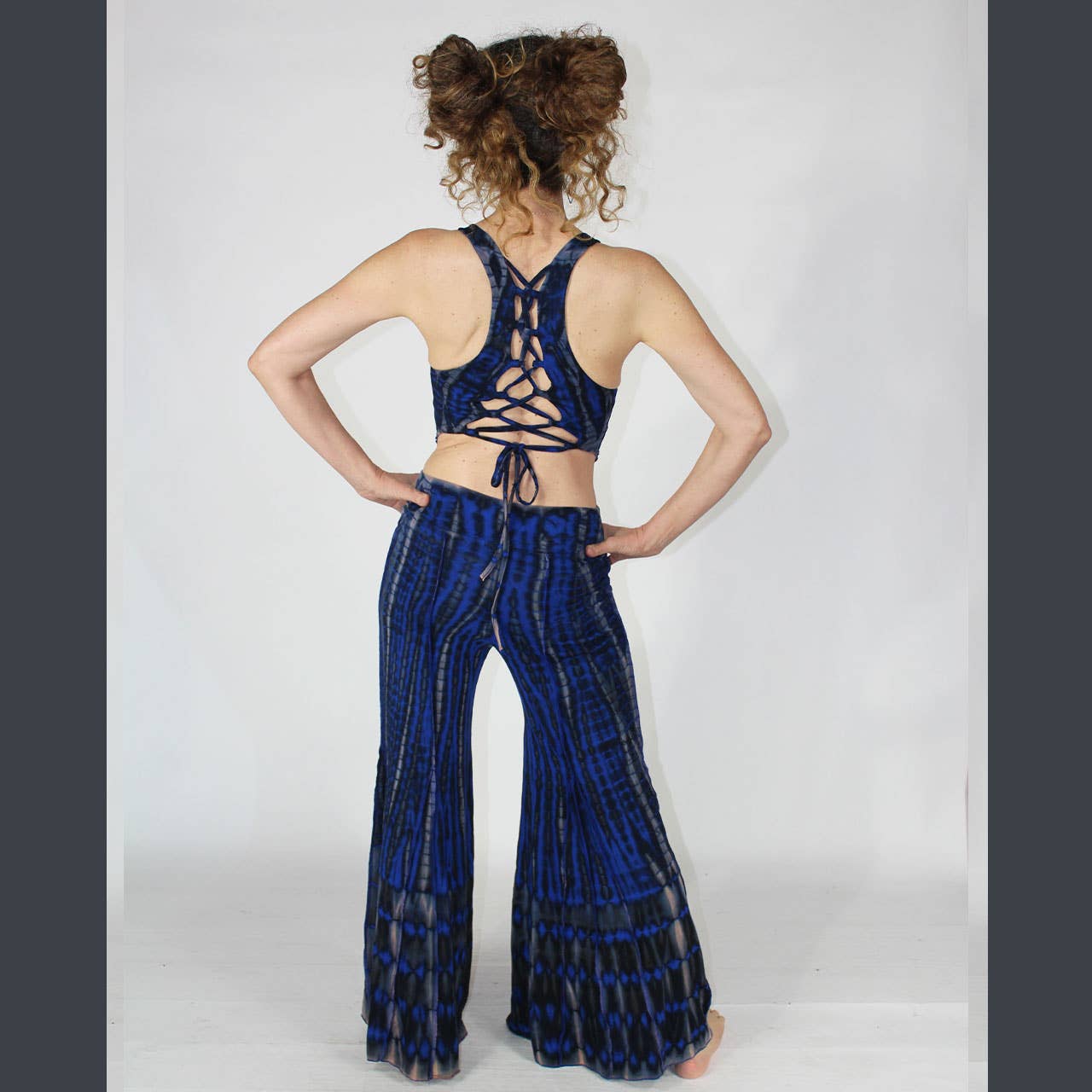 Comme indiqué Pantalon Palazzo Tie Dye en Spandex et Rayon Boho Hippie en vente sur Faire2