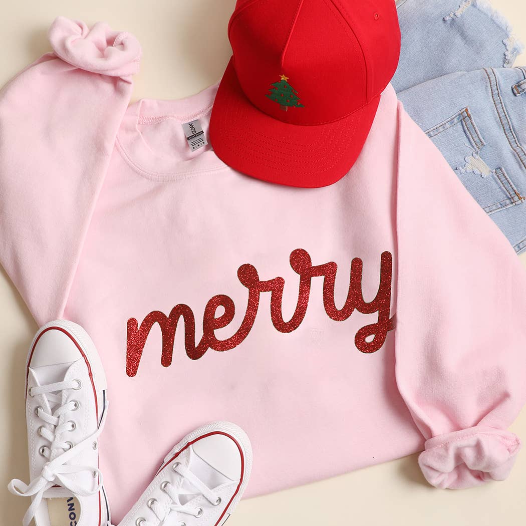 Fashion City - Wholesale Graphic Sweatshirt - Women's - Merry Heavyweight Fleece Sweatshirt2