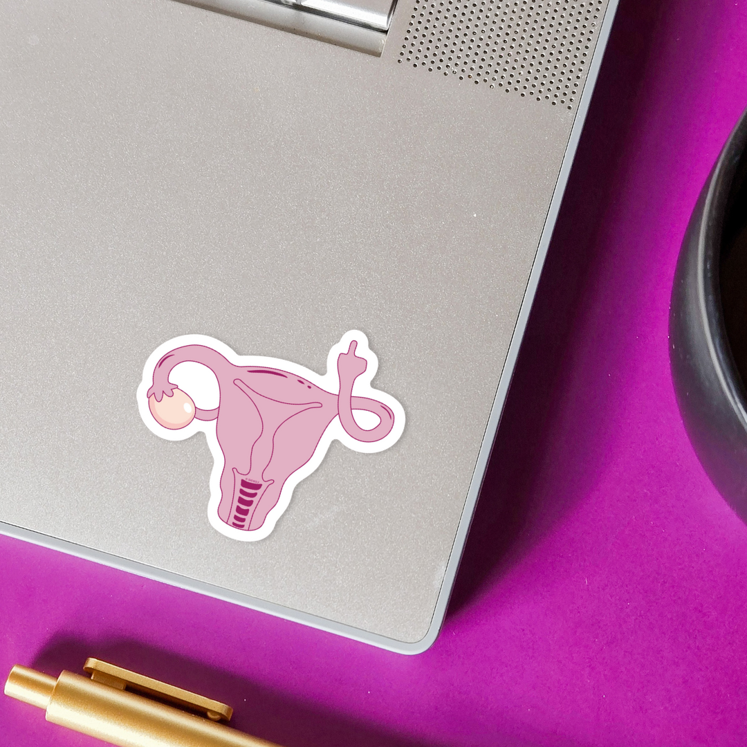 SHEWOLF Designs - Wholesale Sticker - Sticker: Angry Uterus Abortion & Women's Rights Feminist2