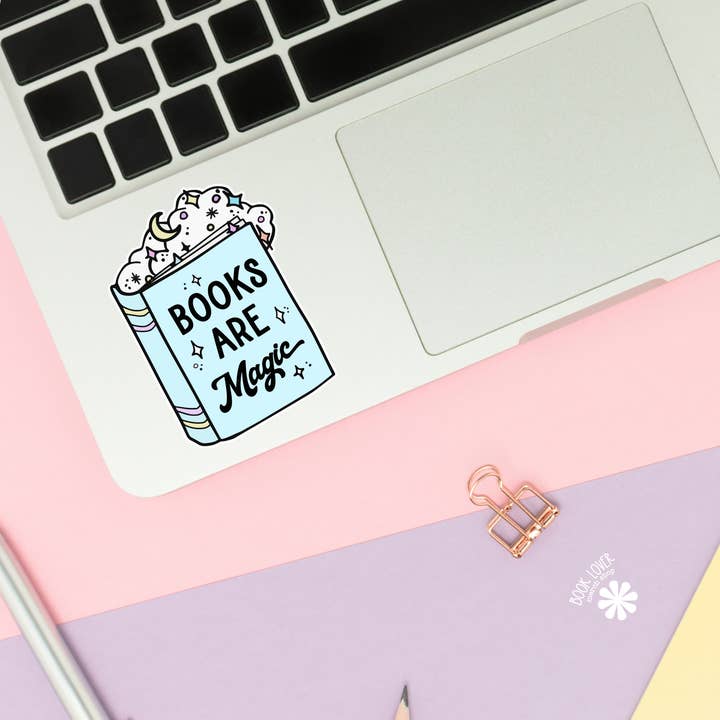 Book Lover Merch Shop - Wholesale Sticker - Books Are Magic Stickers / Bookish Merch for Book Lover