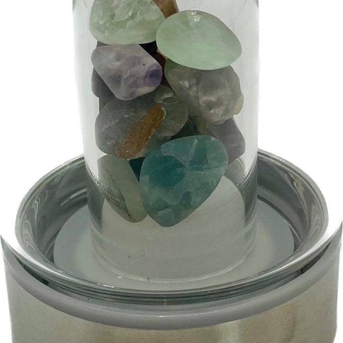 chakra-chic.com - Wholesale Water Bottle - Crystal Elixir Gemstone Water Bottle 16 oz with Carry Strap8