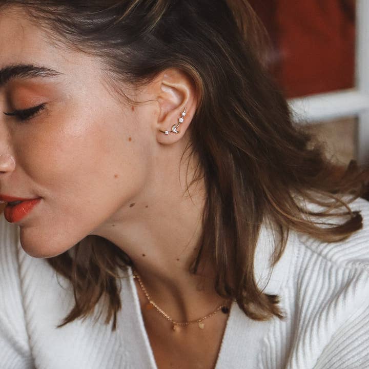 Waekura - Wholesale Ear Jackets/Climbers - Astrid Outlines2